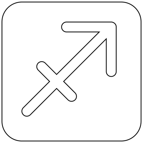 Sagittarius Emoji From Zodiac Coloring Page